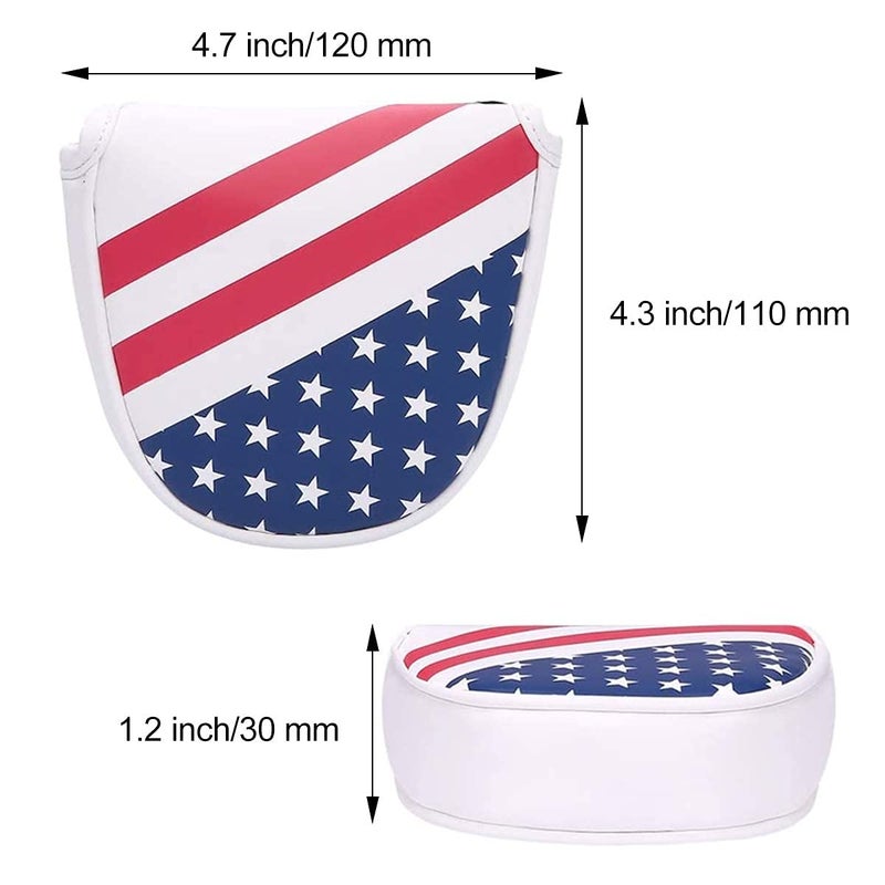 barudan golf USA Mallet Putter Cover Headcover Magnetic Golf Head Covers Headcovers Club Protective Equipment for Scotty Cameron Odyssey Two Ball Taylormade Durable - Image 5